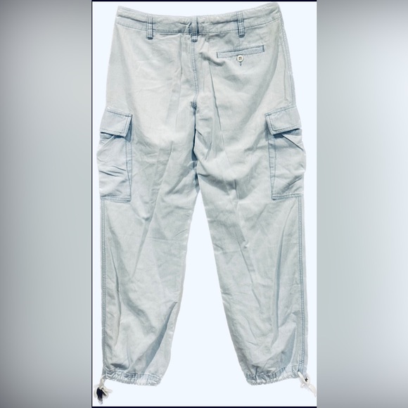 Blue Label - Ralph Lauren light faded wash drawstring cargo pant 6 - Picture 2 of 5